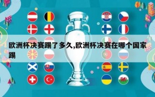 欧洲杯决赛踢了多久,欧洲杯决赛在哪个国家踢